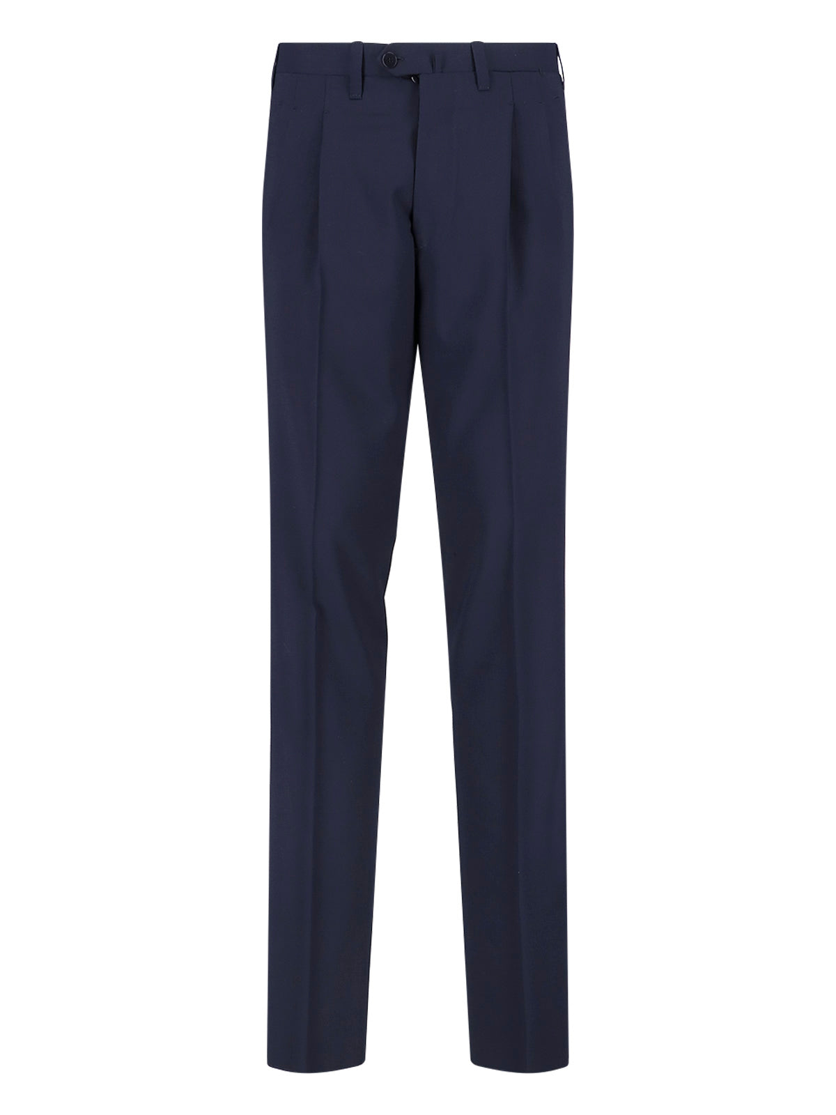 Navy Blue Double-Breasted Virgin Wool Suit