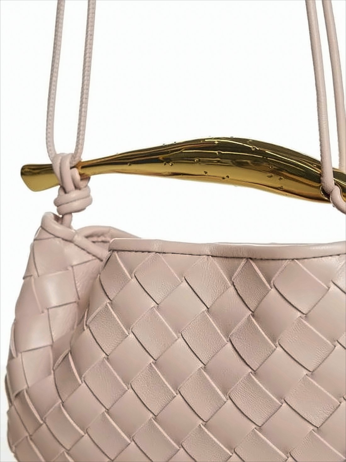 Woven Lambskin Shoulder Bag