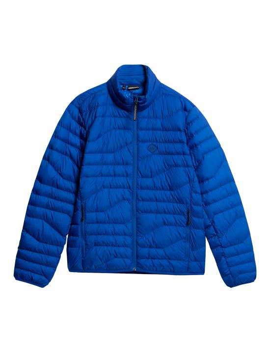 Lightweight Padded Jacket With Horizontal Quilting And Stand Collar