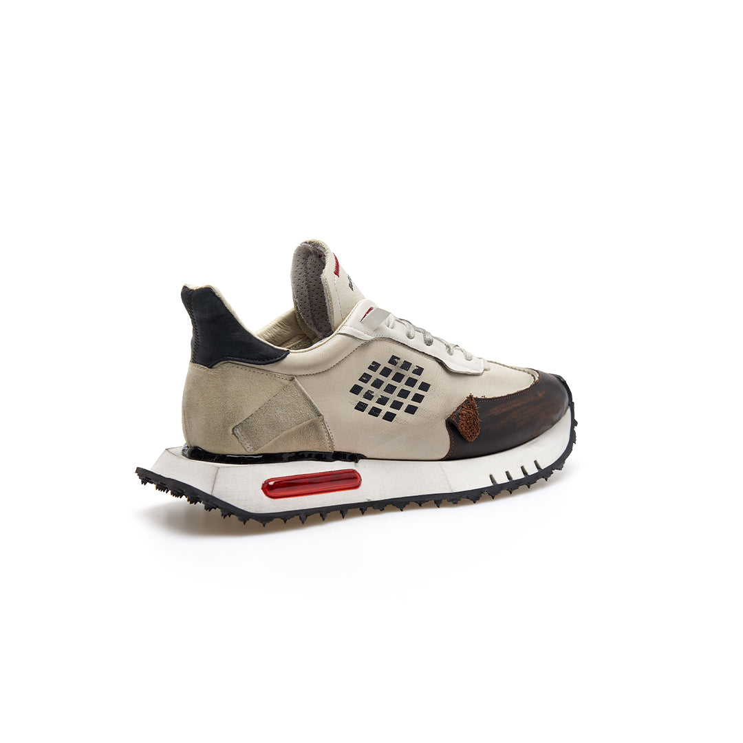 Space Race - Distressed Leather Sneakers
