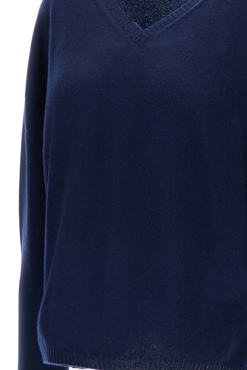 Classic Knit Sweater With Ribbed Cuffs