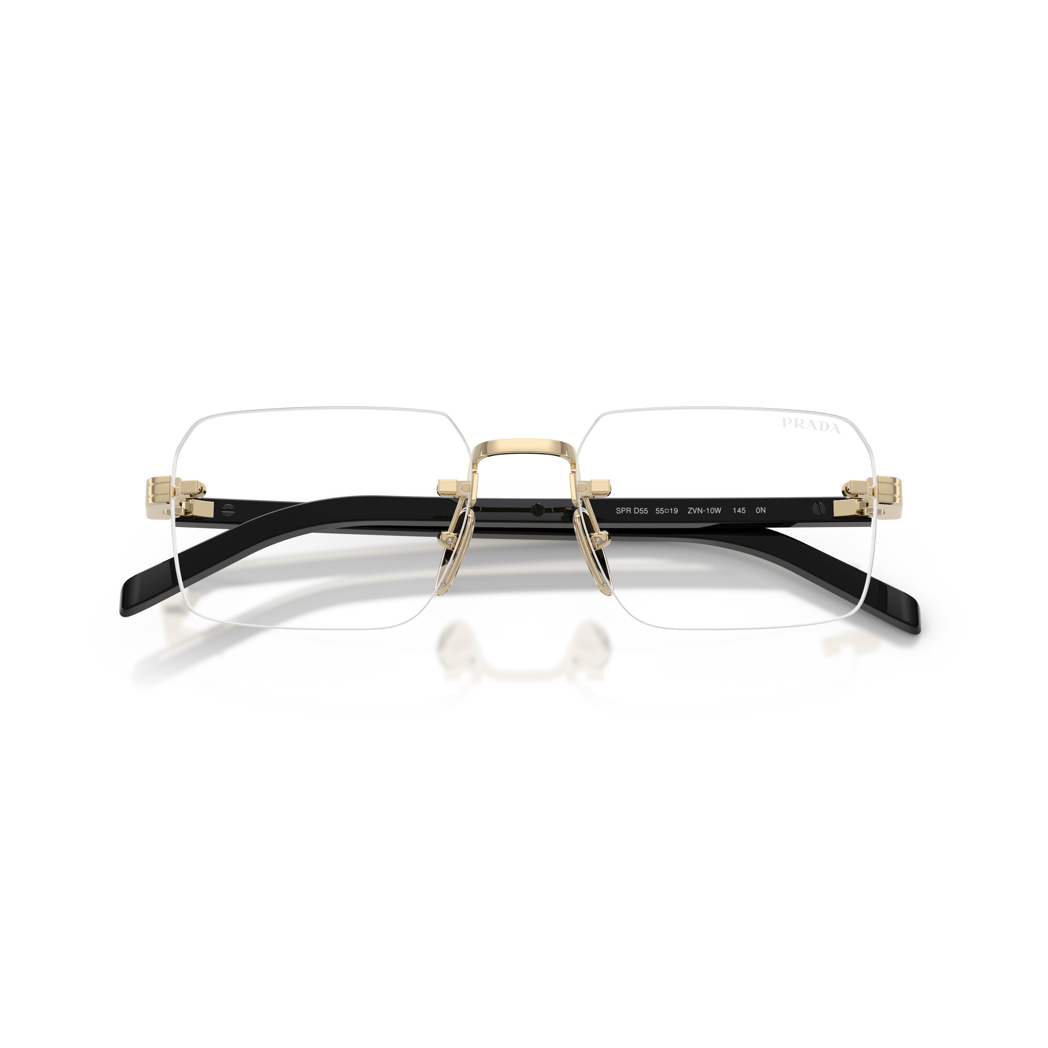 0pr D55s Rimless Rectangular Metal Eyeglasses