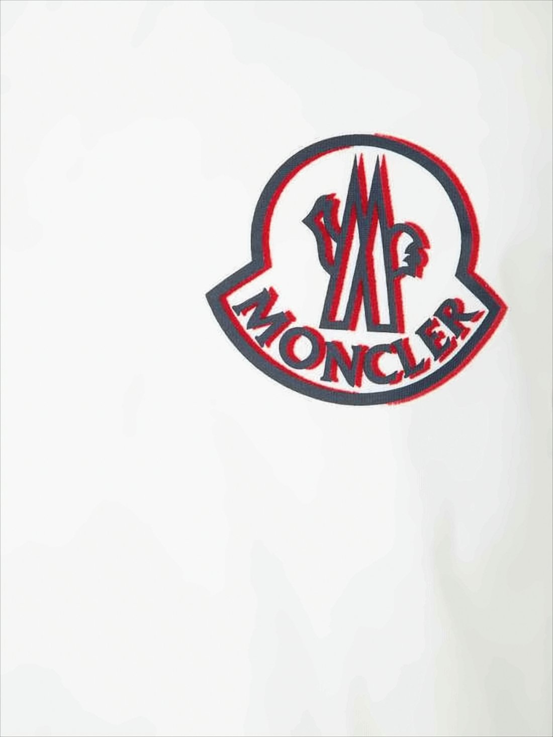 Minimalist White Cotton T-Shirt with Moncler Emblem