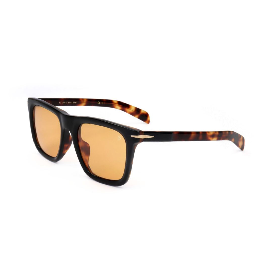 Db 7066/F/S Bold Tortoiseshell-Patterned Rectangular Sunglasses