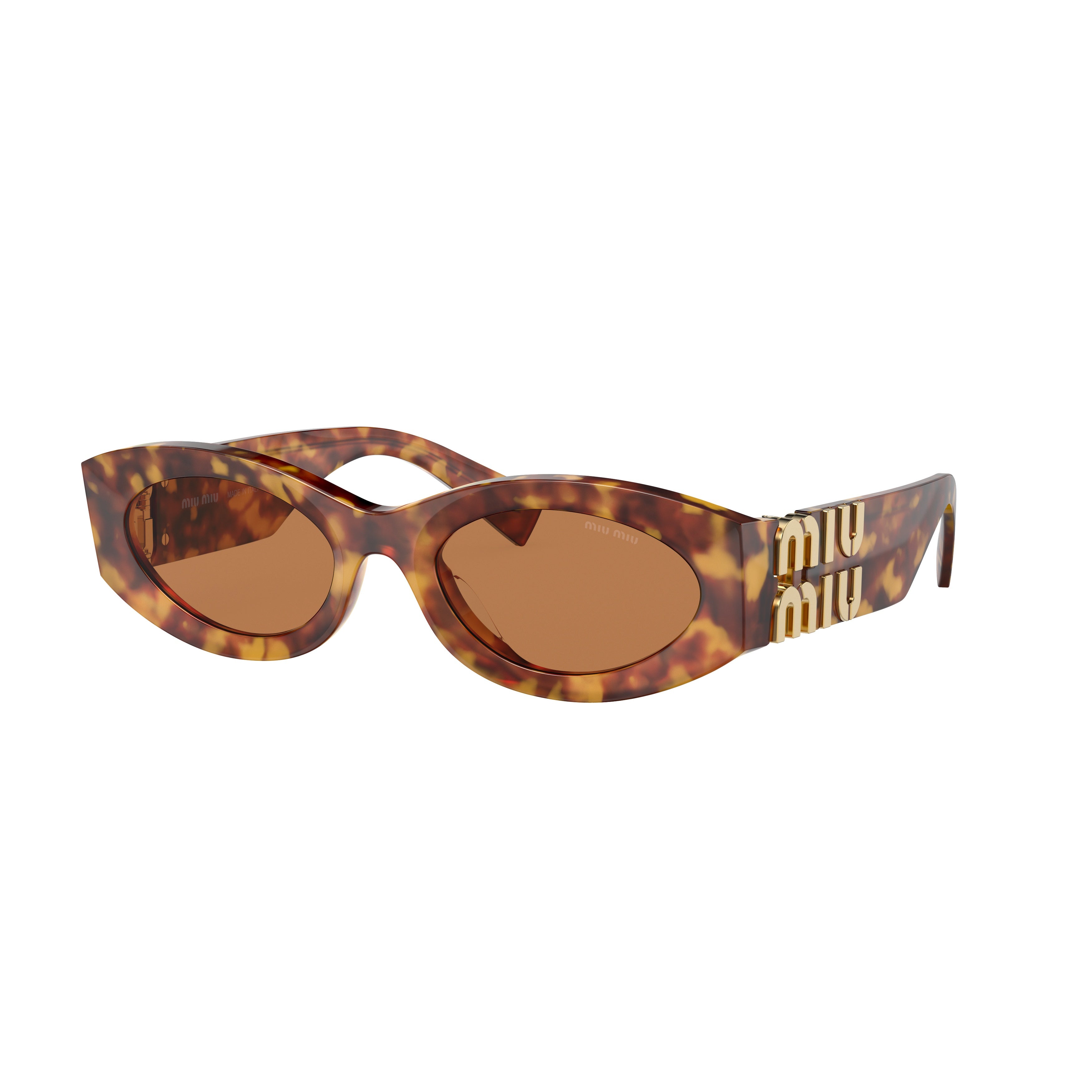 0mu 11ws Oval Tortoiseshell Sunglasses