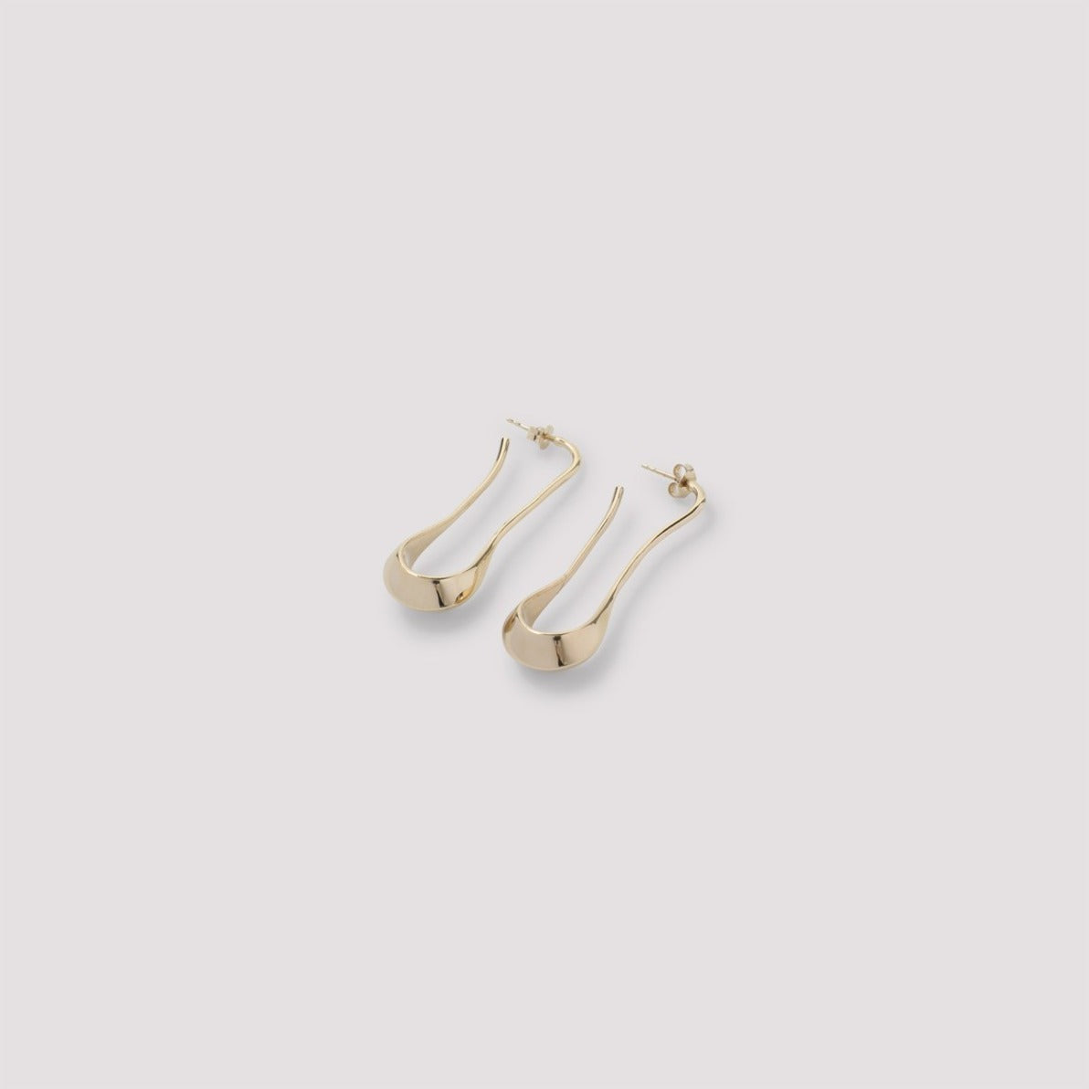 Short Drop Earrings With Angular Design