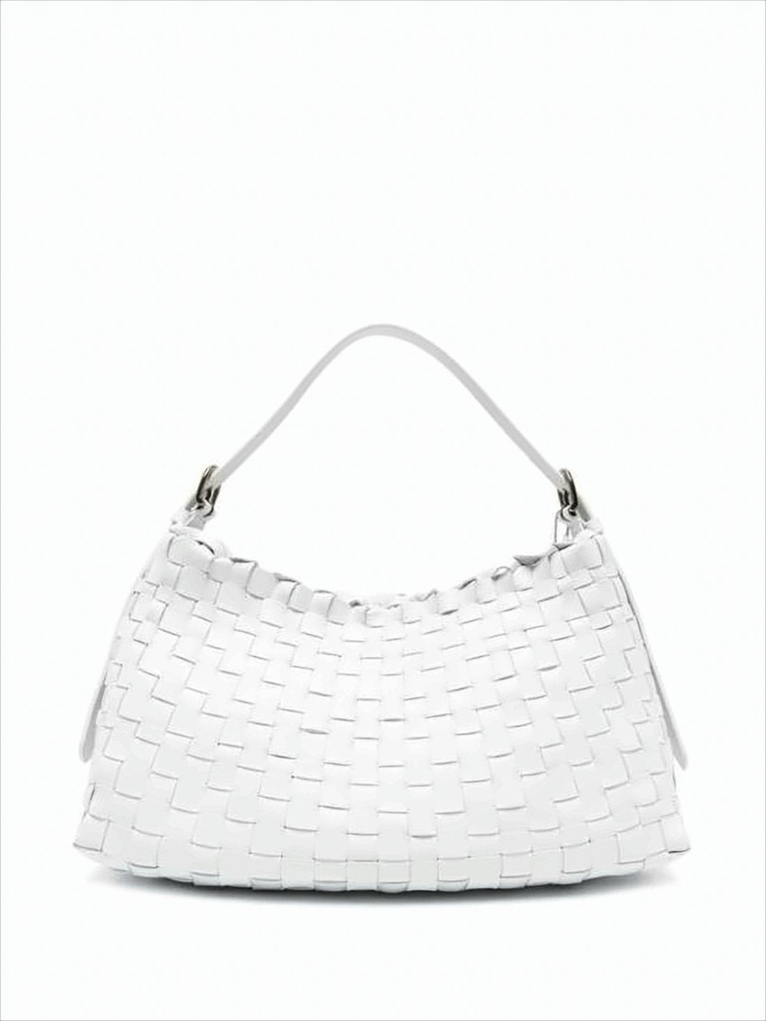 Buffalo Leather Woven Shoulder Bag