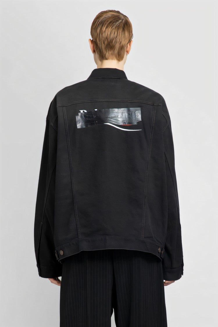 Oversized Black Denim Jacket