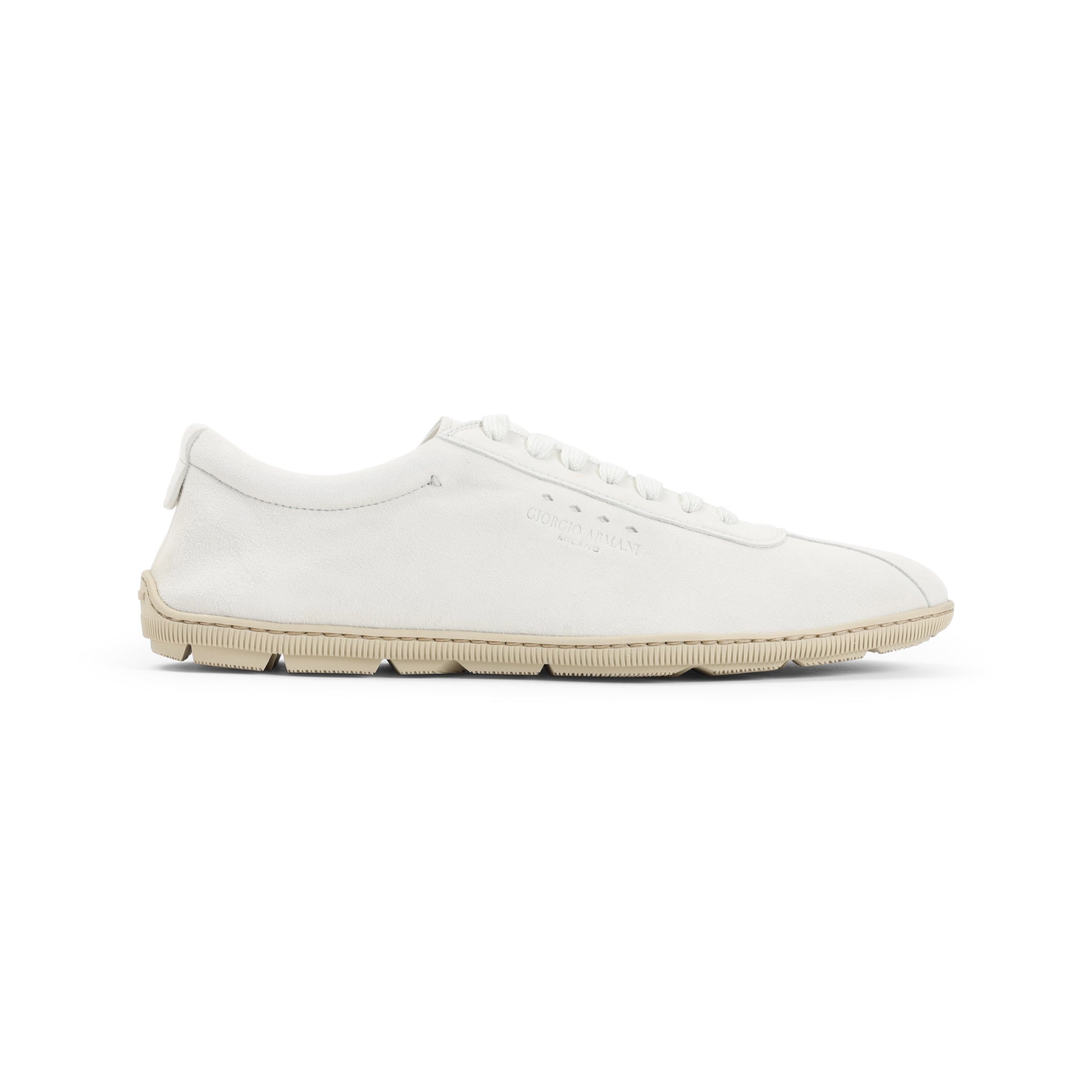 Premium Goat Leather Sneakers with Textured Sole
