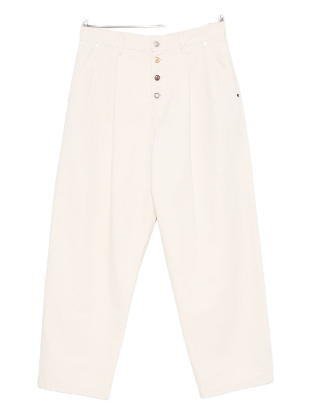Wide-Leg Trousers with Pleated Front