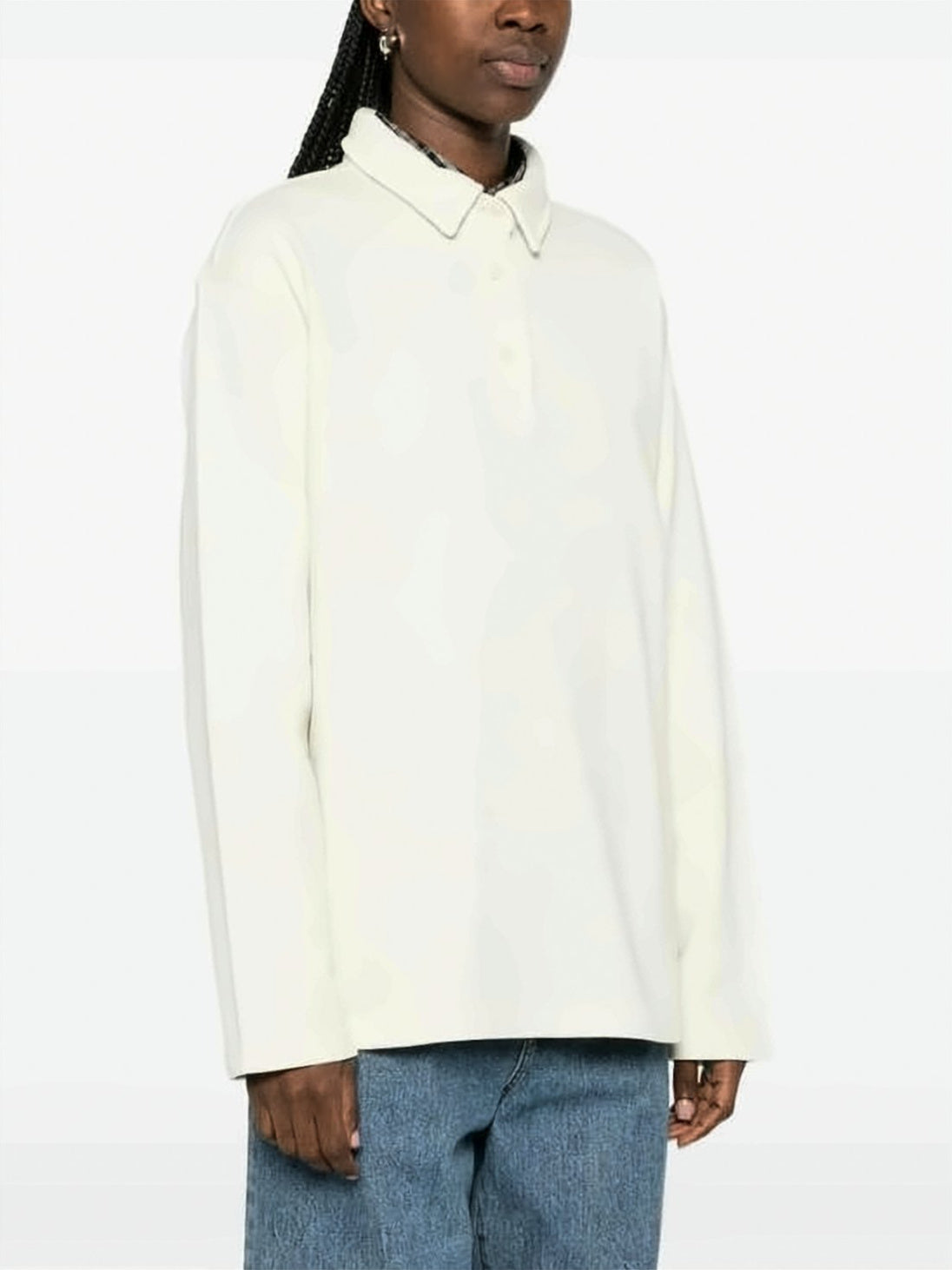Long-Sleeve Polo Shirt with Classic Collar