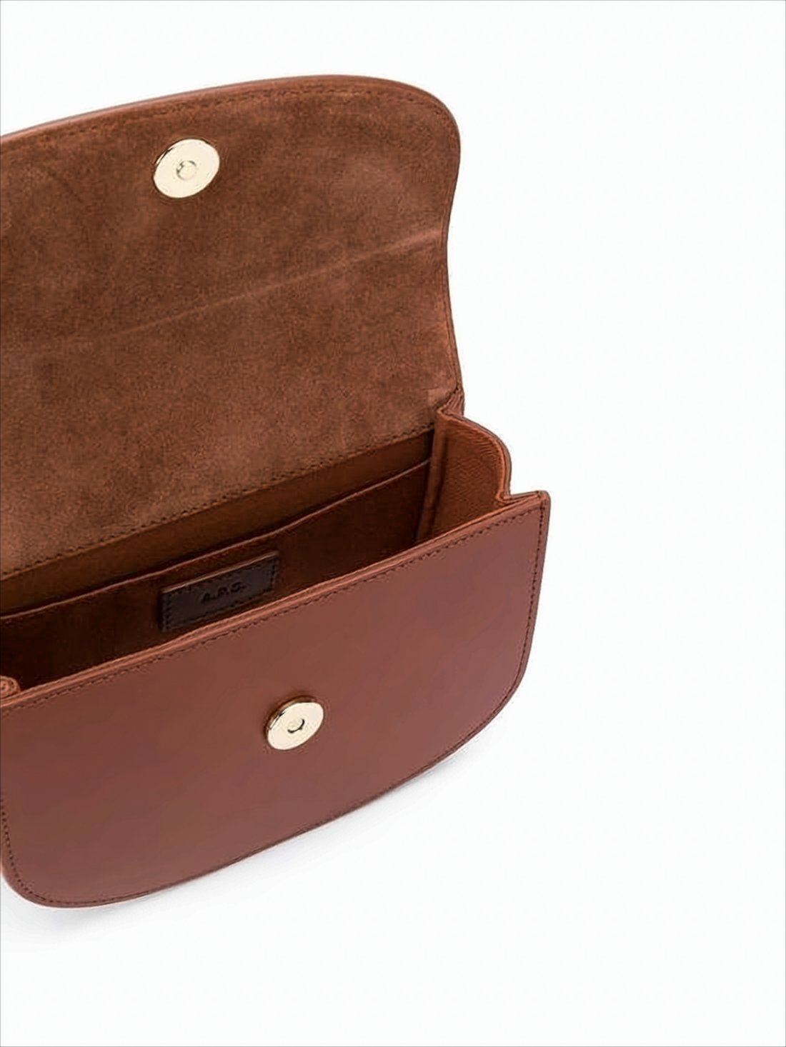 Structured Brown Cowhide Leather Crossbody Bag
