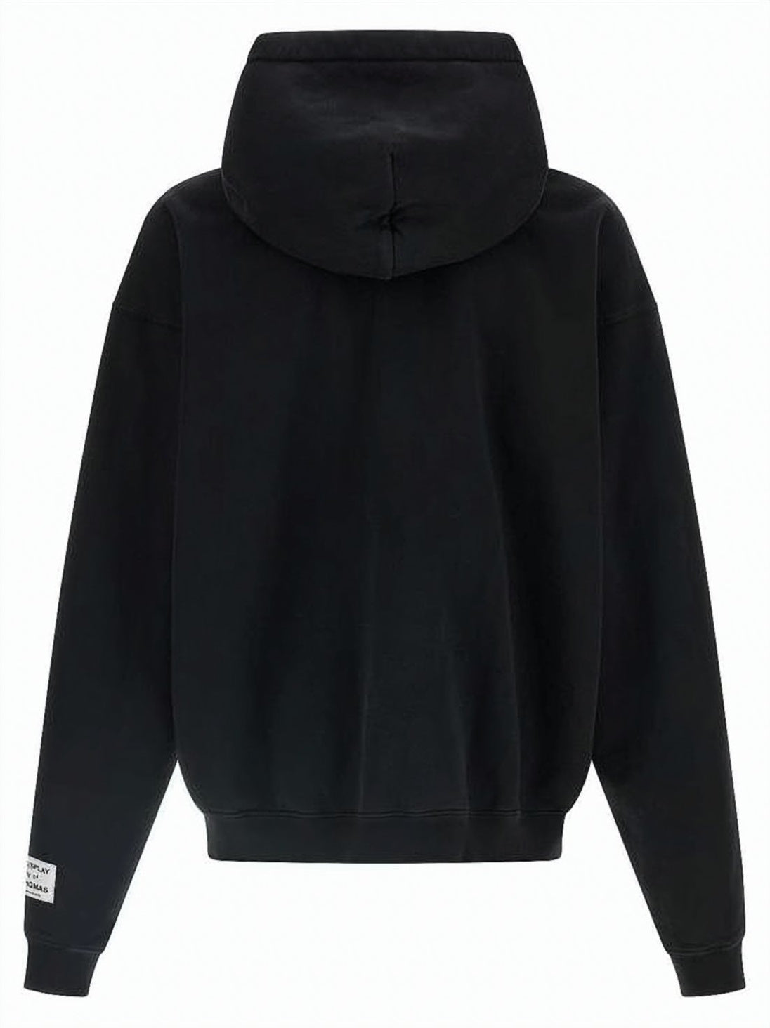 Black Zip-Up Hoodie with Bold Logo