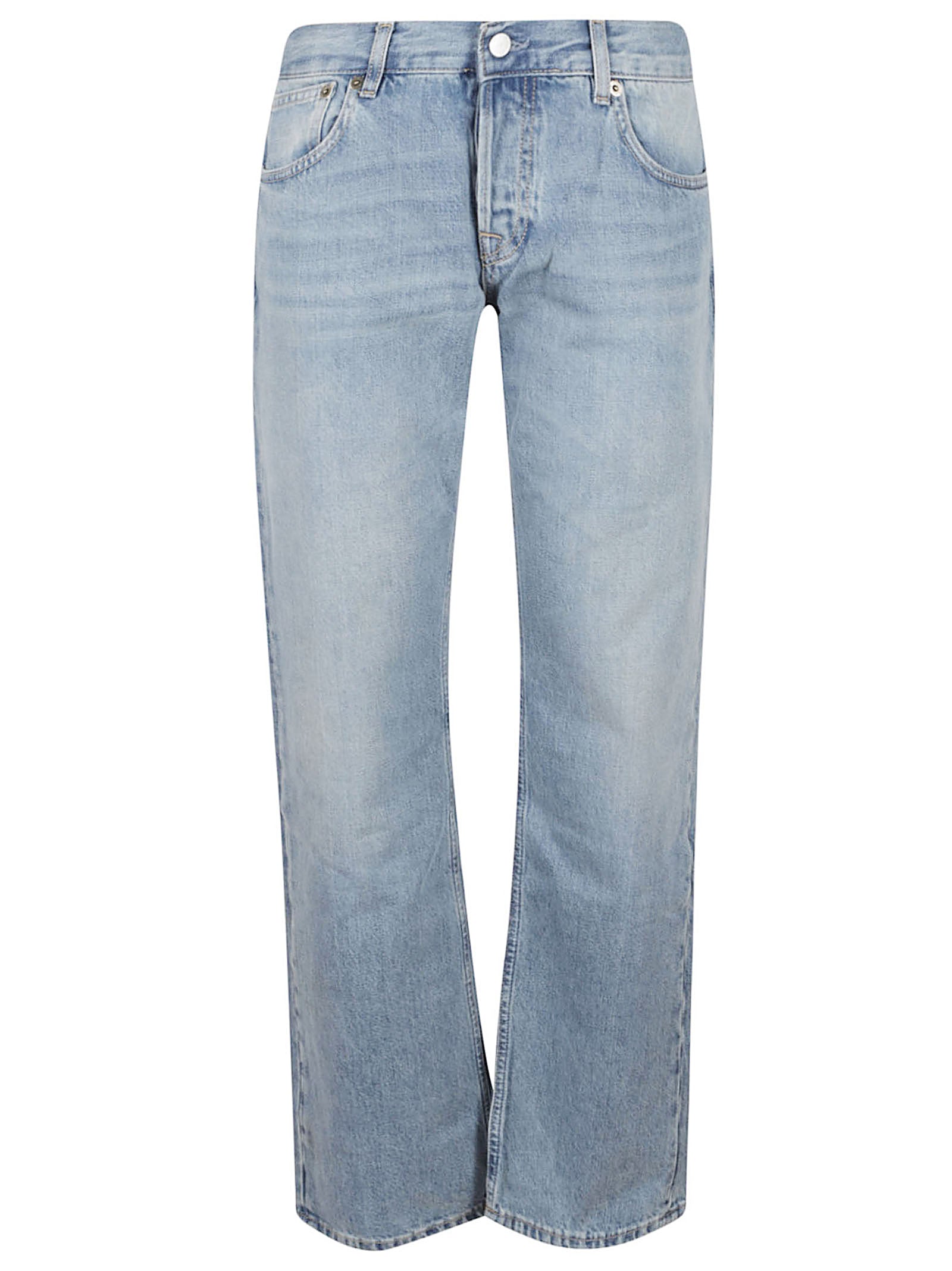 Light-Wash Flared Denim Jeans