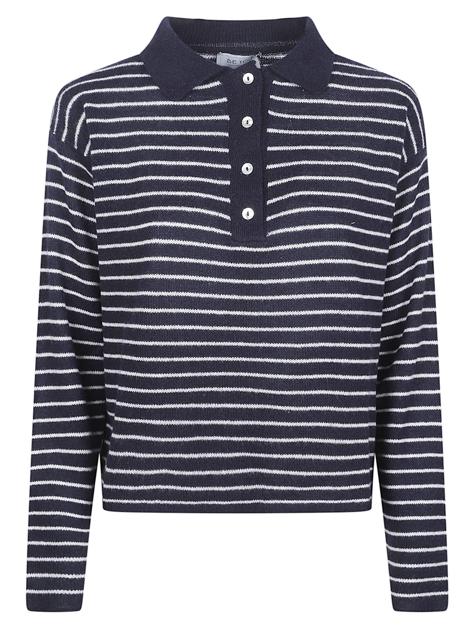 Cropped Knit Polo Top