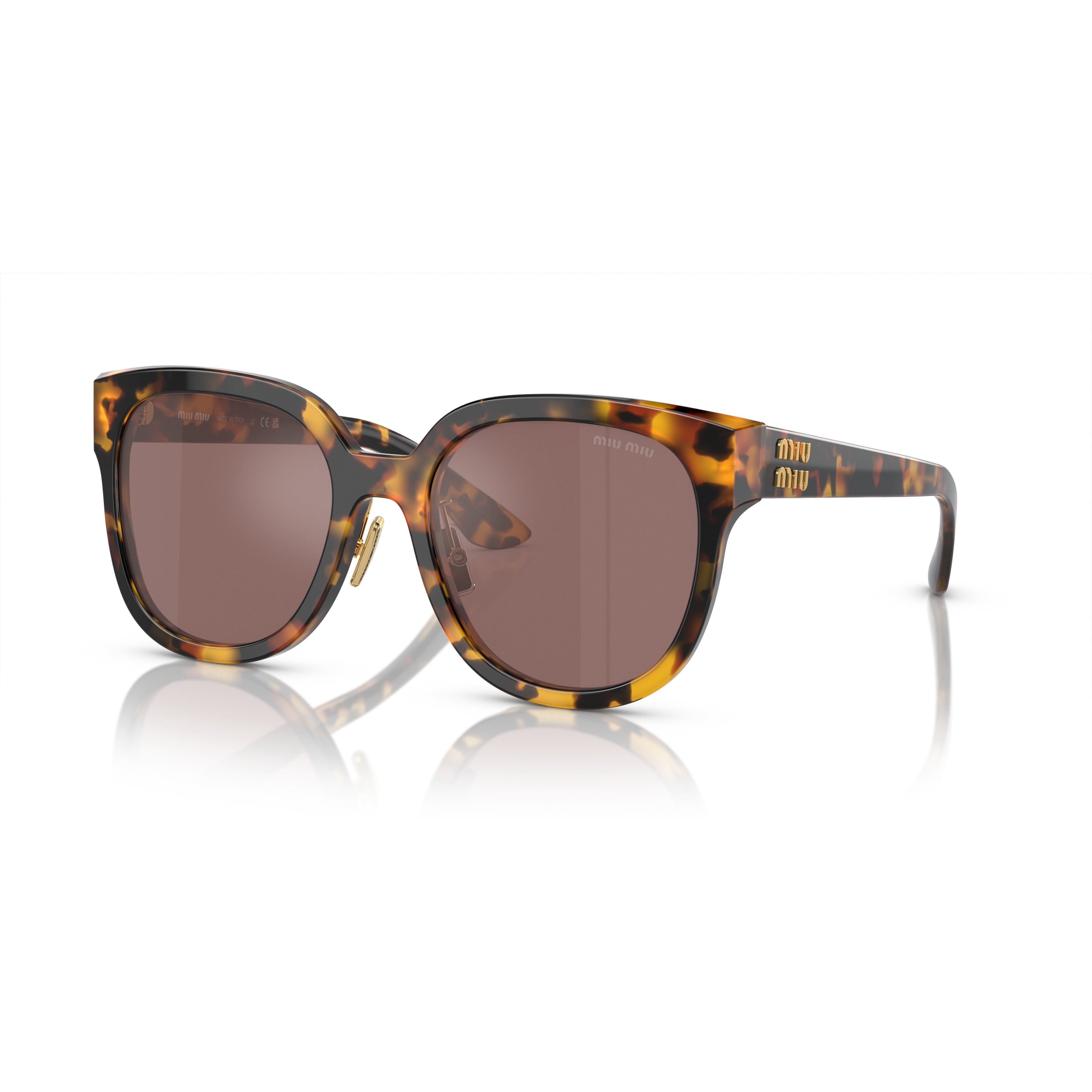0mu 01zs Oversized Tortoiseshell Square Sunglasses