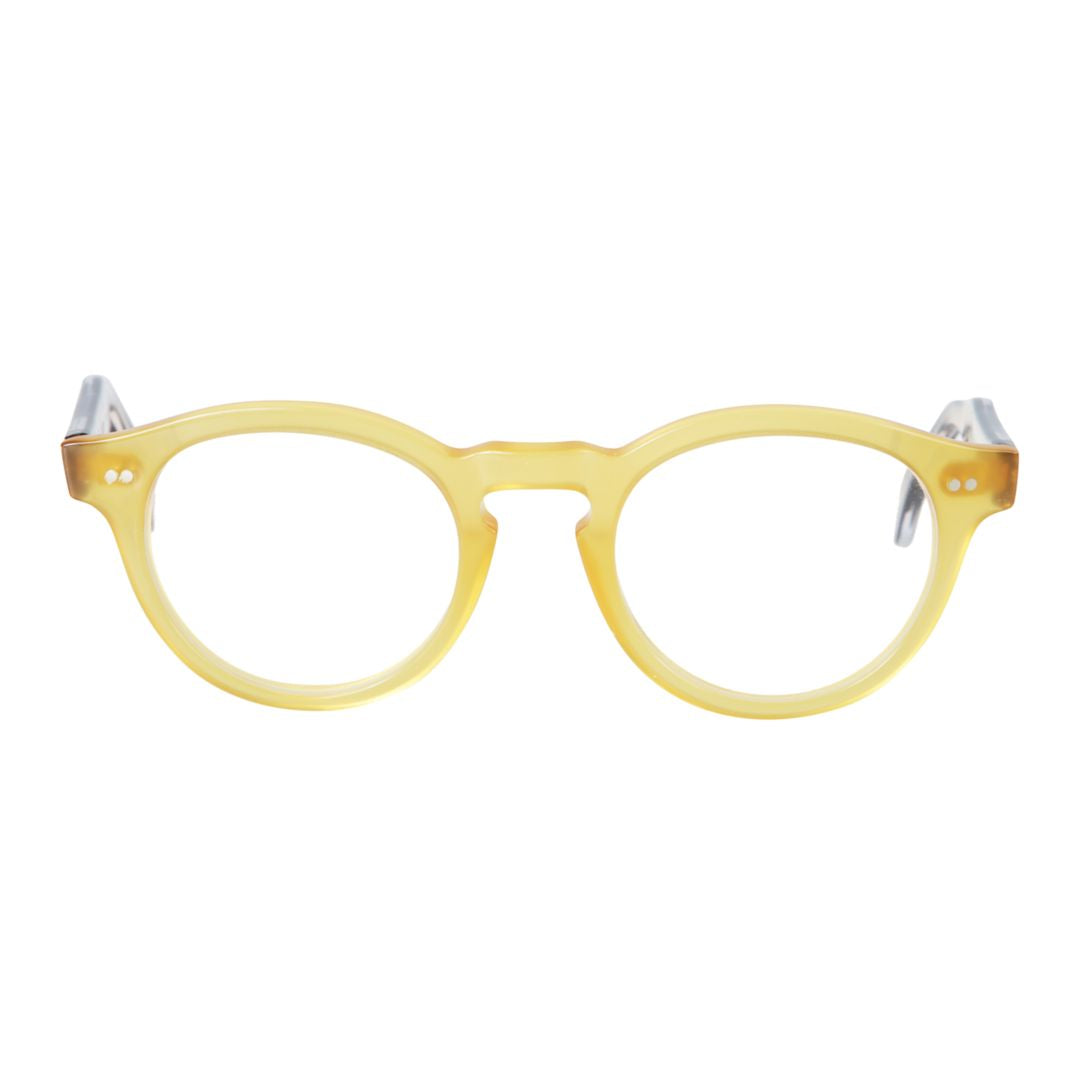 Tony Round Frame Two-Tone Eyeglasses with Vintage Inspiration