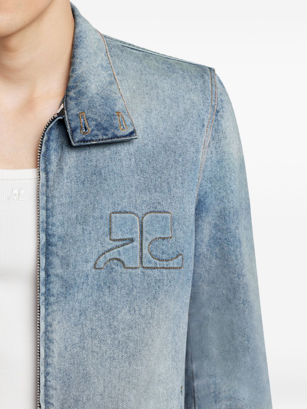 Silk-Nylon Denim Jacket