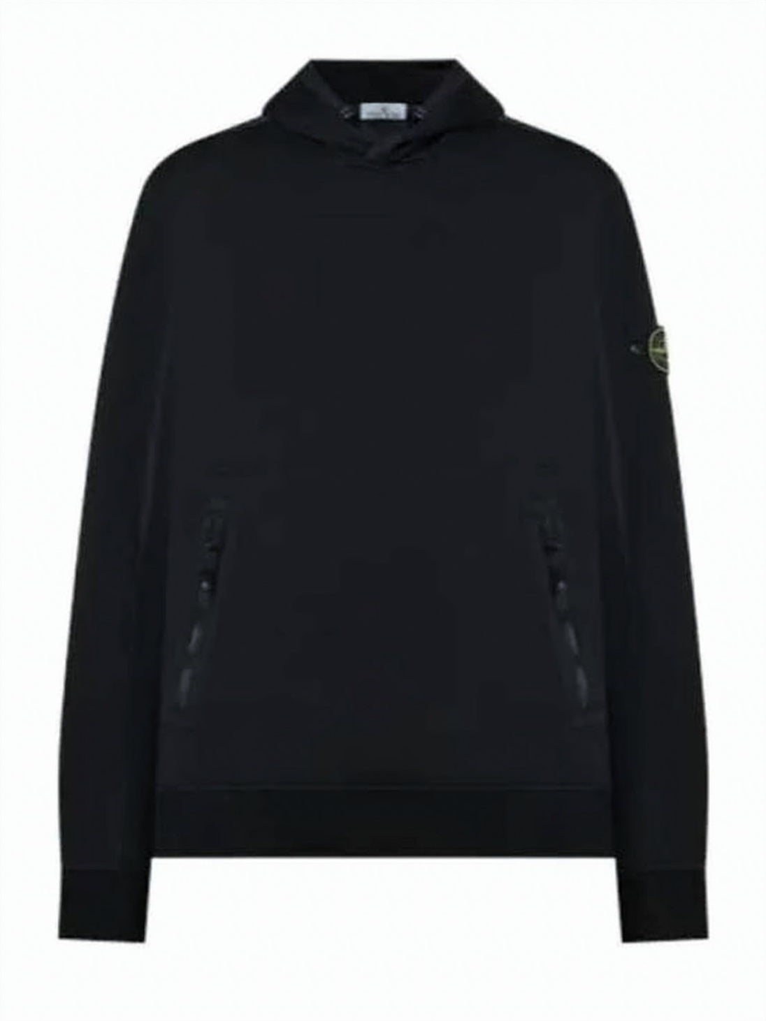 Black Hoodie with Distinctive Logo Patch
