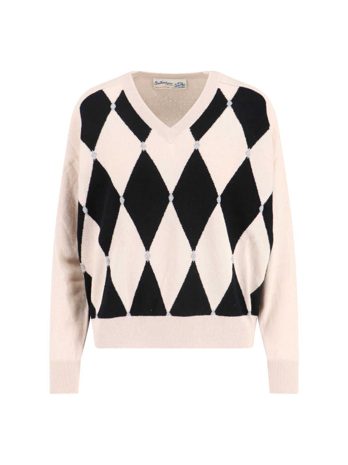 Cashmere Sweater, Beige, V-Neck, Long Sleeves