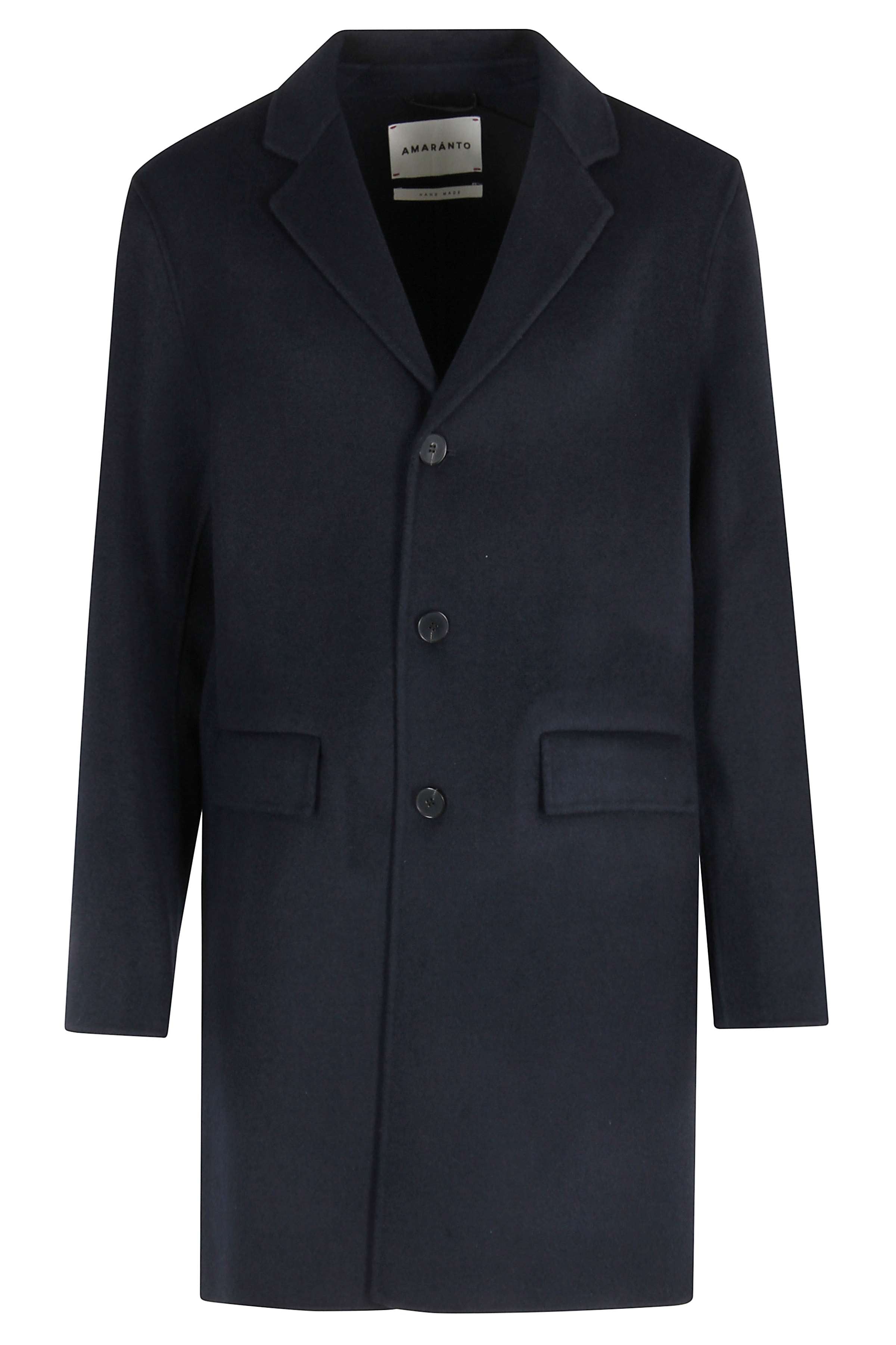 Structured Wool Coat With Lapel Neckline