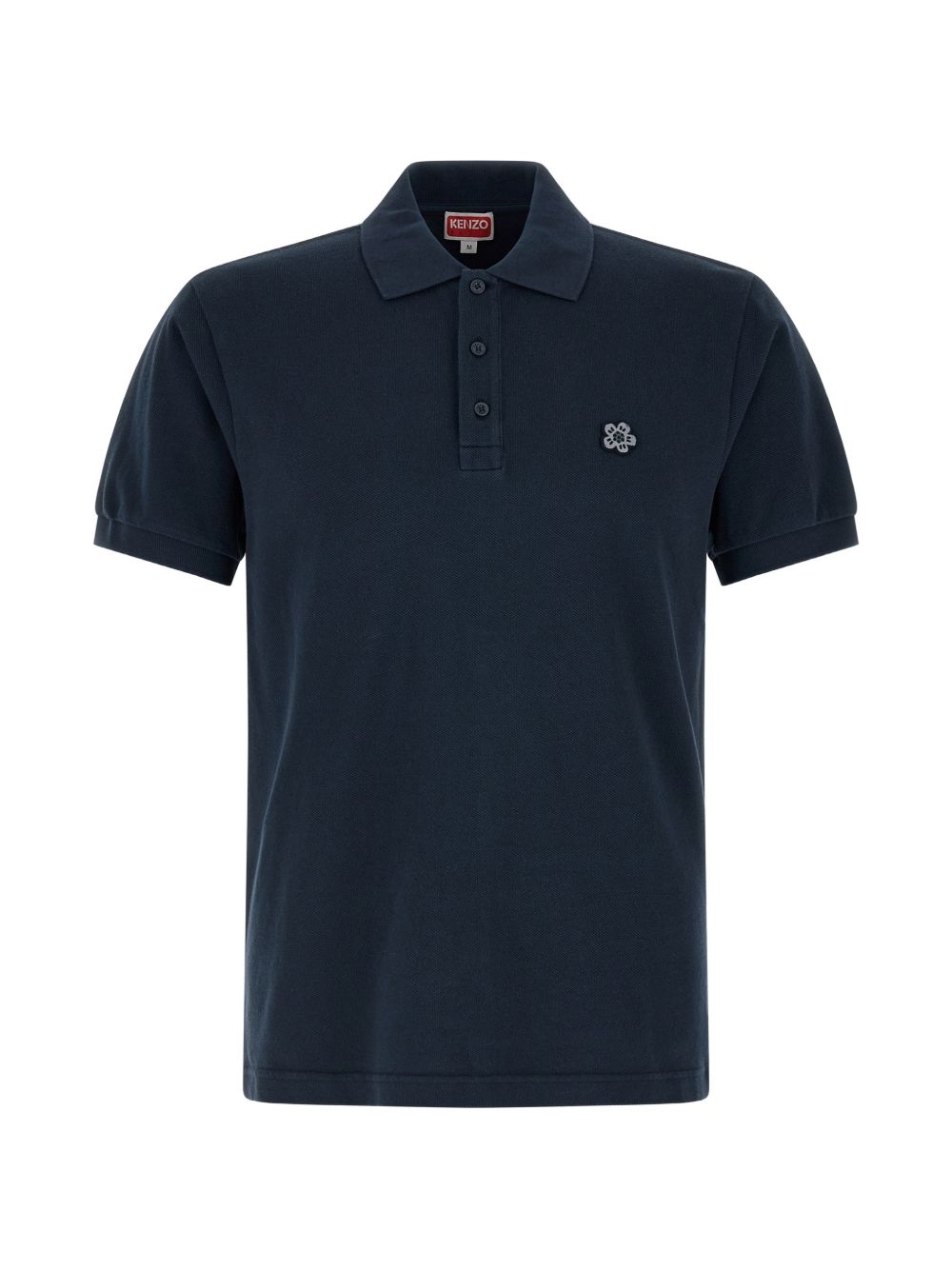 Deep Blue Silk and Nylon Polo Shirt