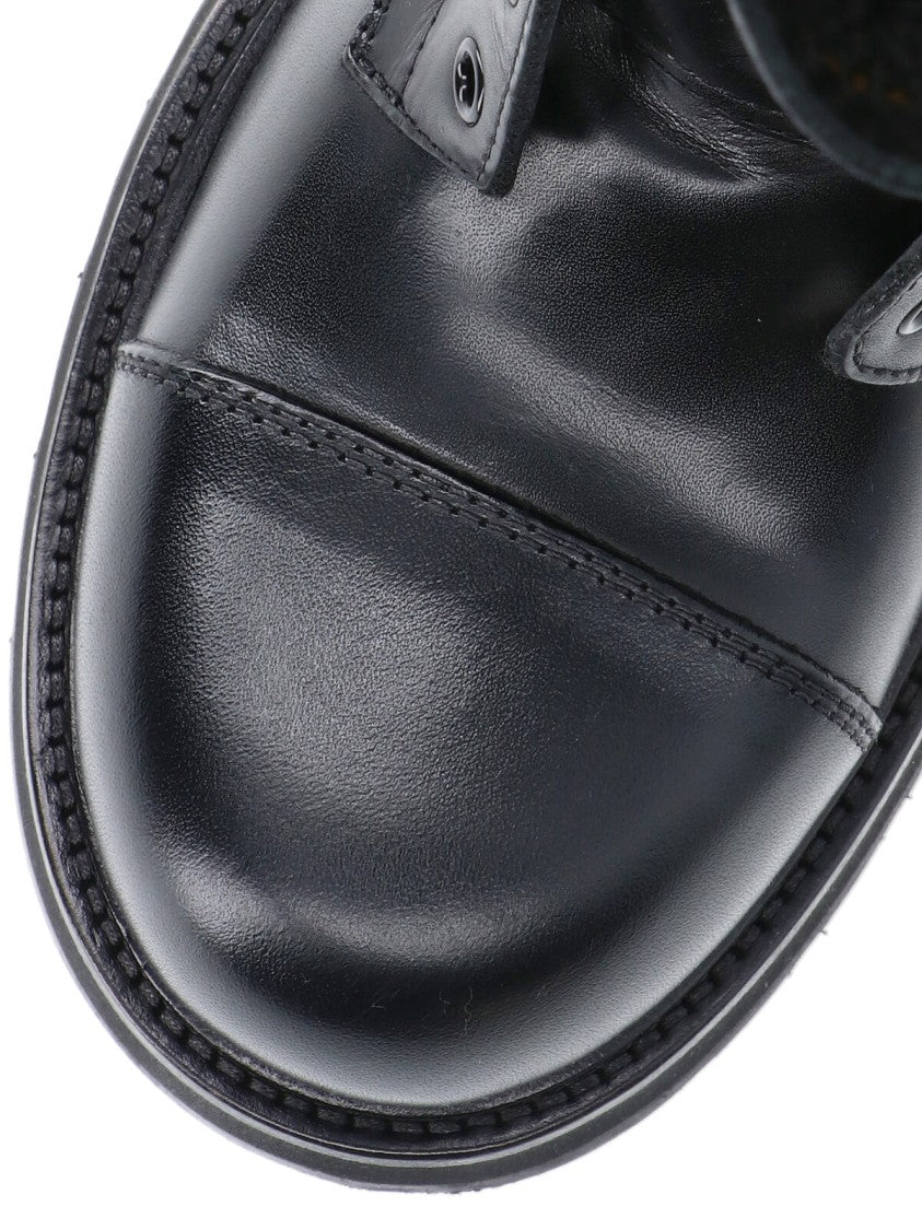 Ankle-High Contemporary Black Boots With Sturdy Sole