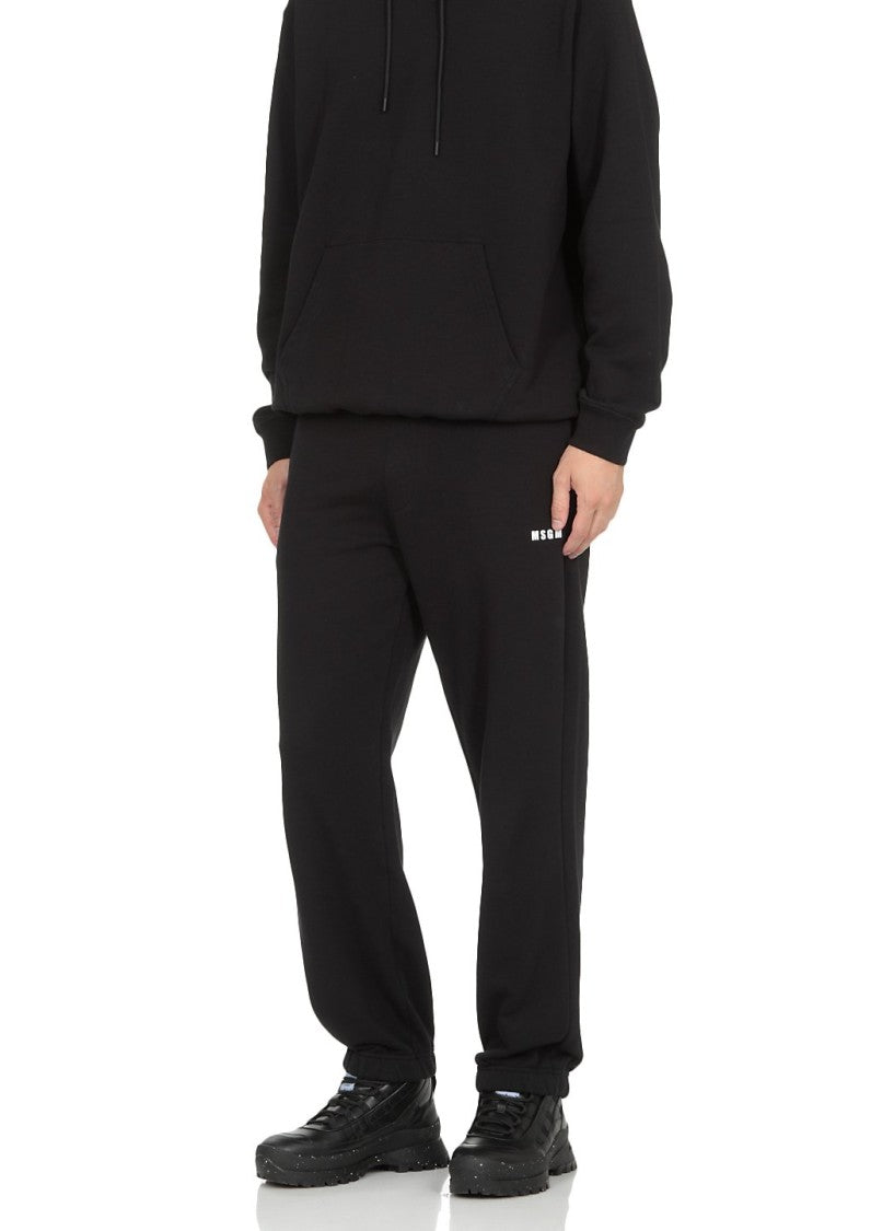 Relaxed-Fit Black Jogger Pants With Subtle Logo Detail