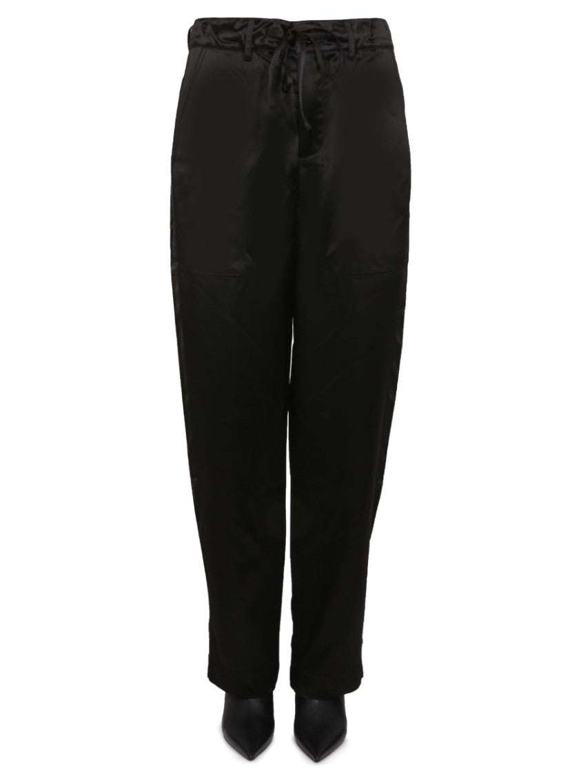 Slouch Fit Pants With Elastic Waistband