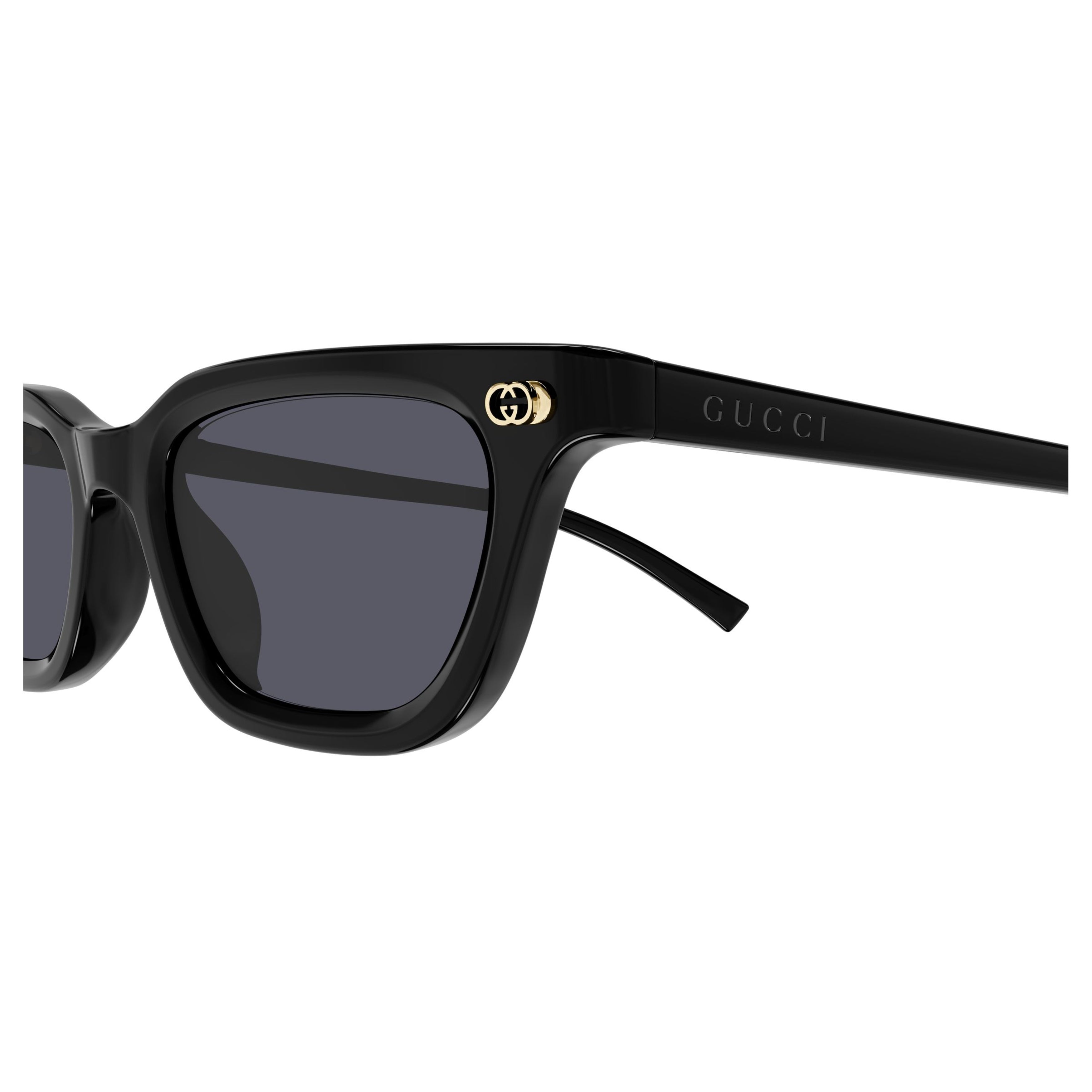 Rectangular Frame Sunglasses With Gold-Tone Accents