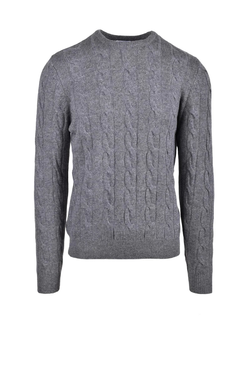 Cable Knit Pullover Sweater in Luxe Wool-Cashmere Blend