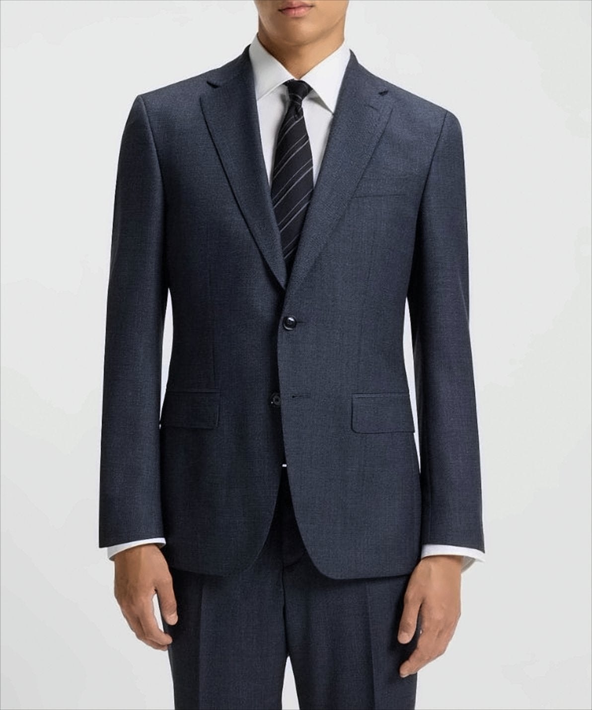 Virgin Wool Jacket With Micro-Pattern
