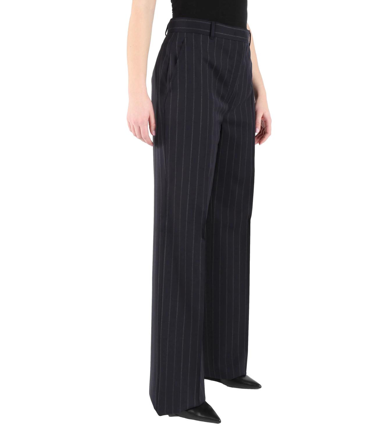 Blue Pinstripe Virgin Wool Trousers