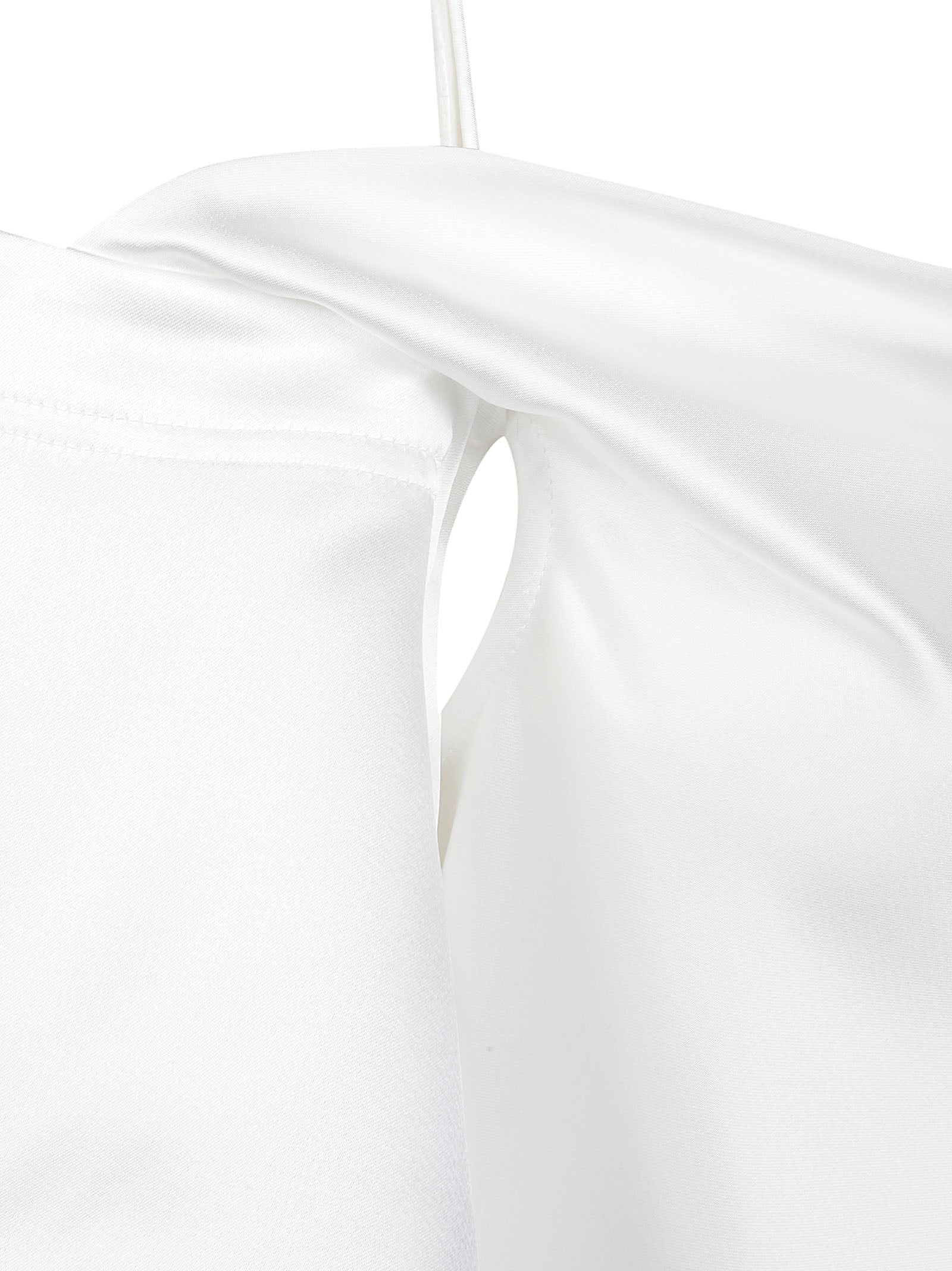 Thiana Asymmetrical Satin-Finish Mini Dress