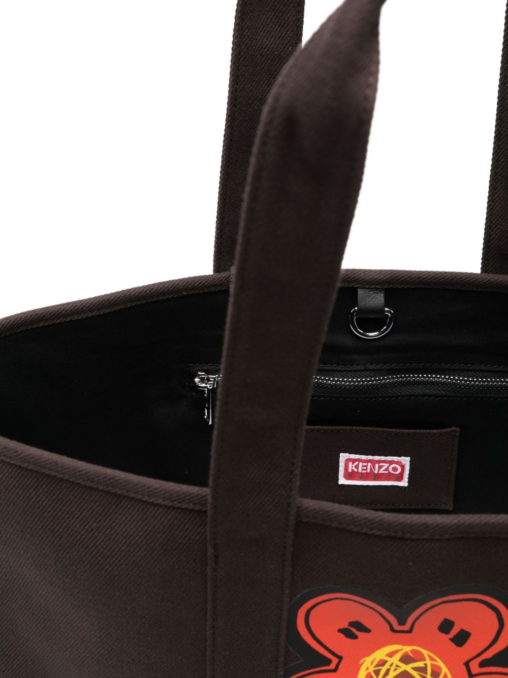 Spacious Dark Brown Cotton Canvas Tote