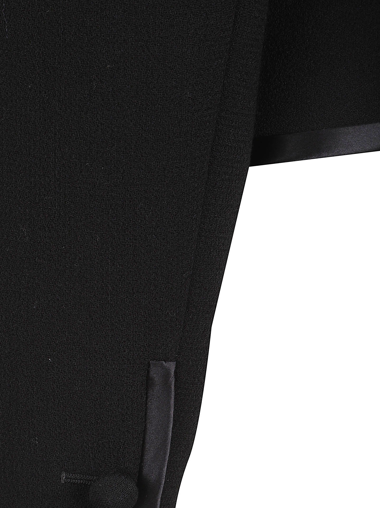 Tailored Cropped Jacket with Satin Trim