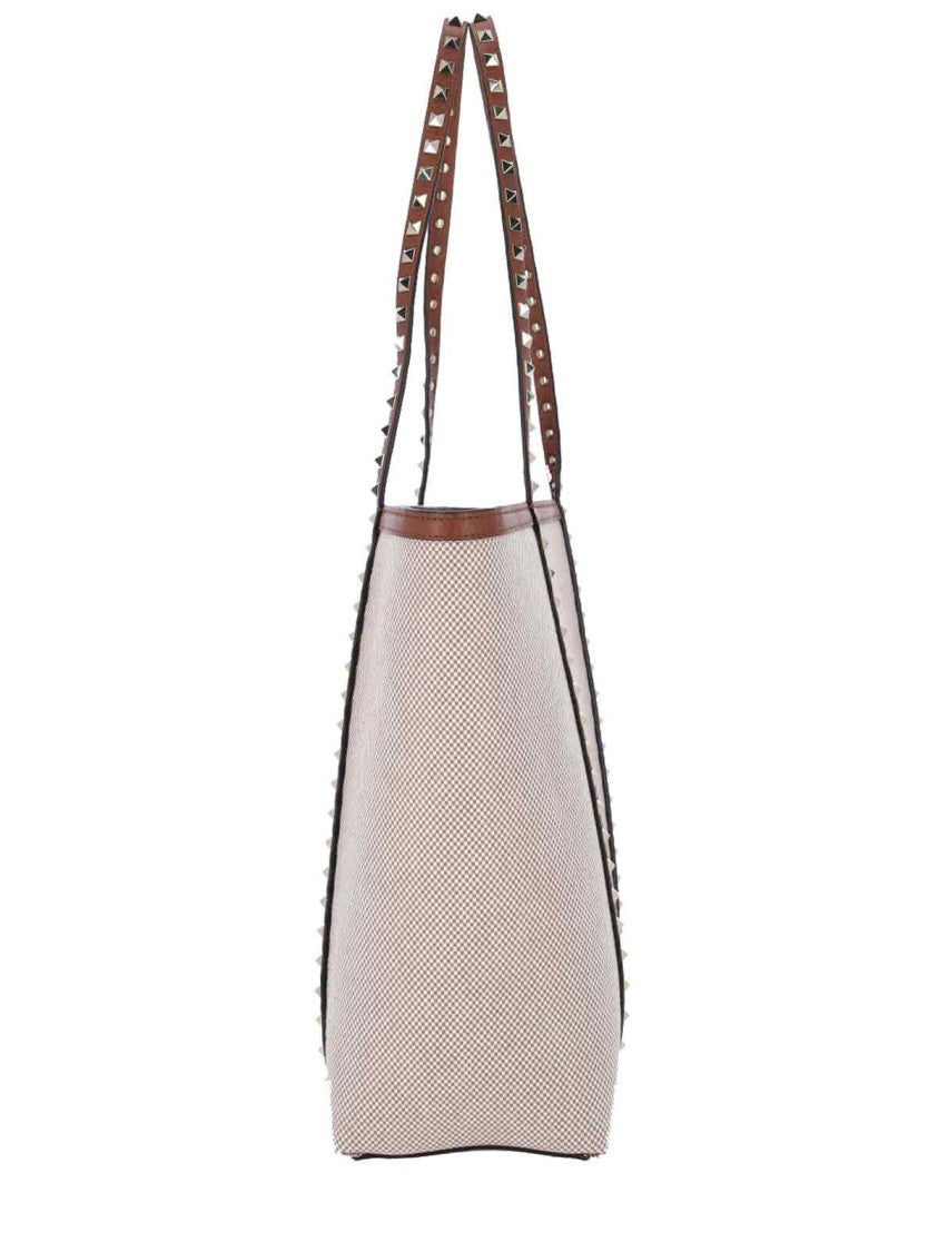 "Rockstud" Tote Bag – Beige