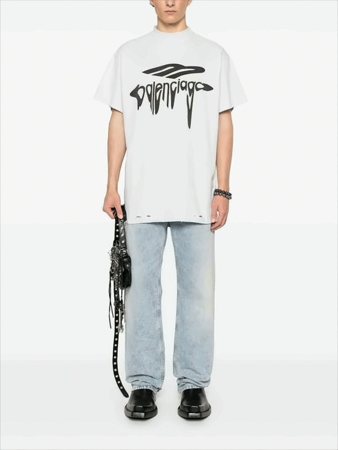 Loose-Fitting Short-Sleeve T-Shirt with Abstract Graphic