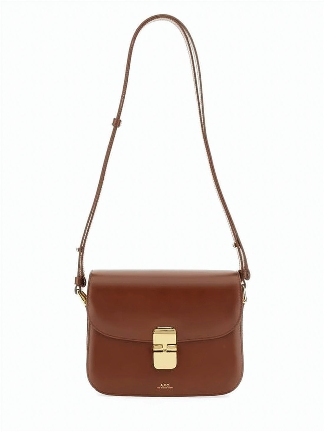 Structured Cowhide Leather Crossbody Bag