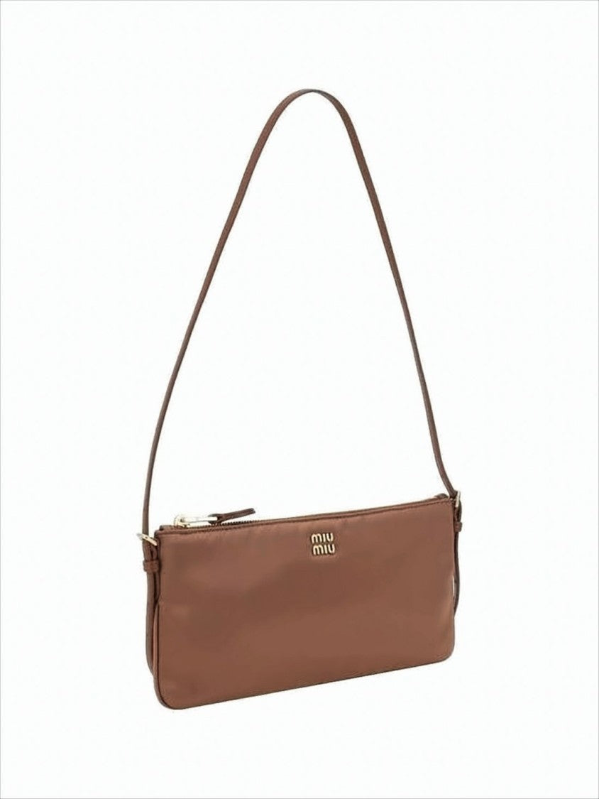 Rectangular Silk and Viscose Rayon Shoulder Bag