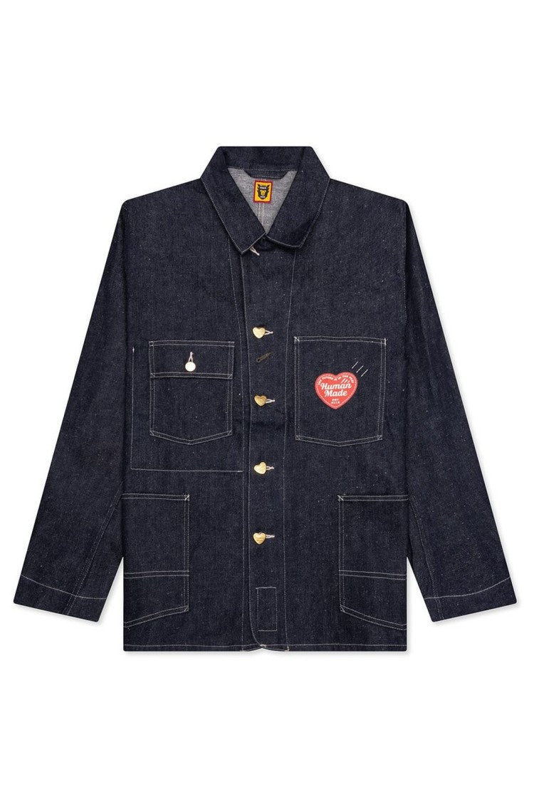 Heart-Patch Denim Jacket With Classic Design