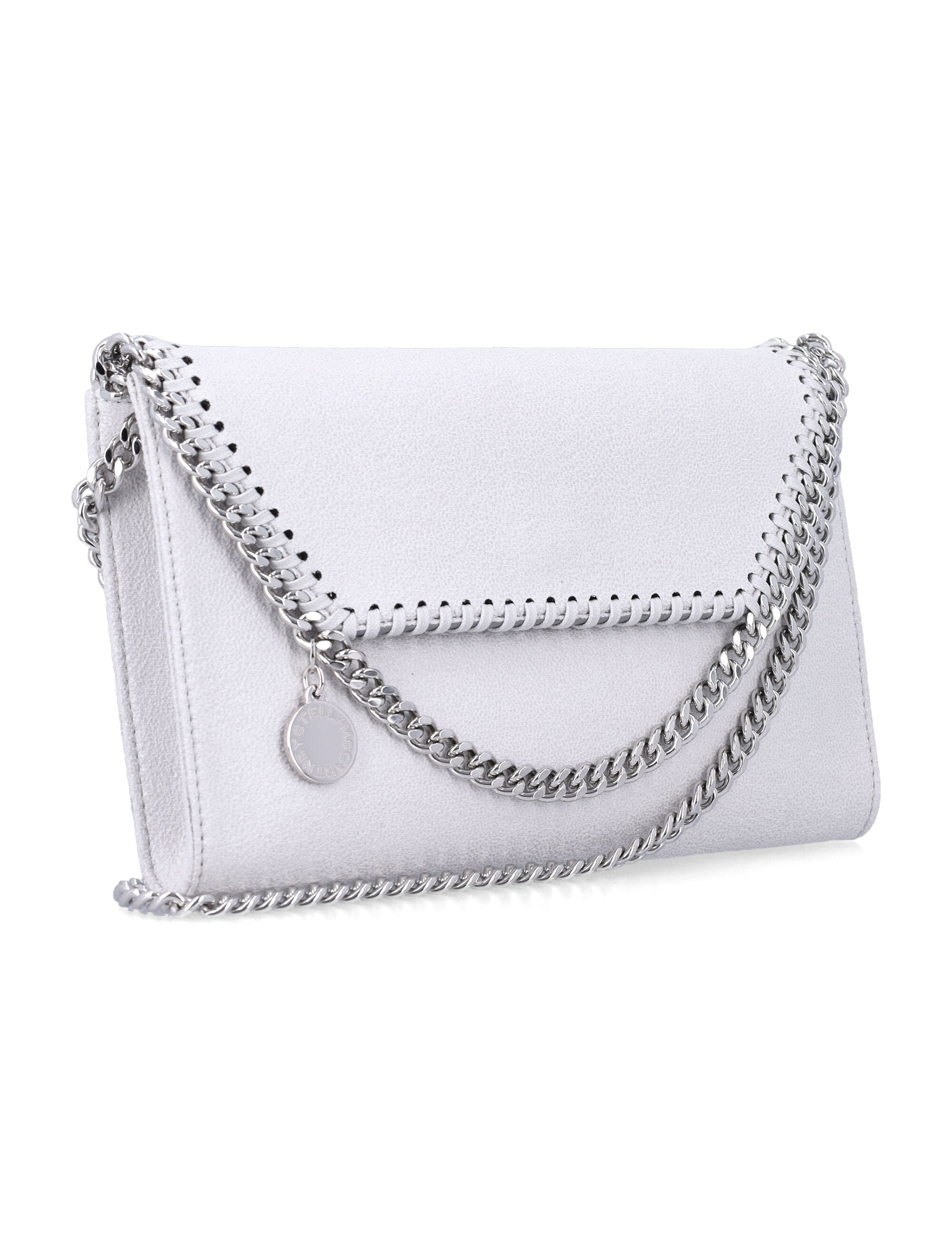 Pearl Grey Falabella Crossbody Wallet