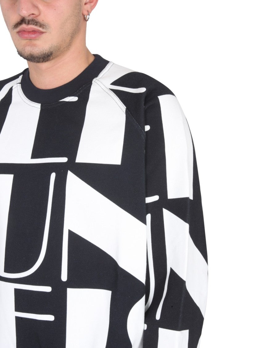 Oversized Graphic Print Crewneck Sweatshirt