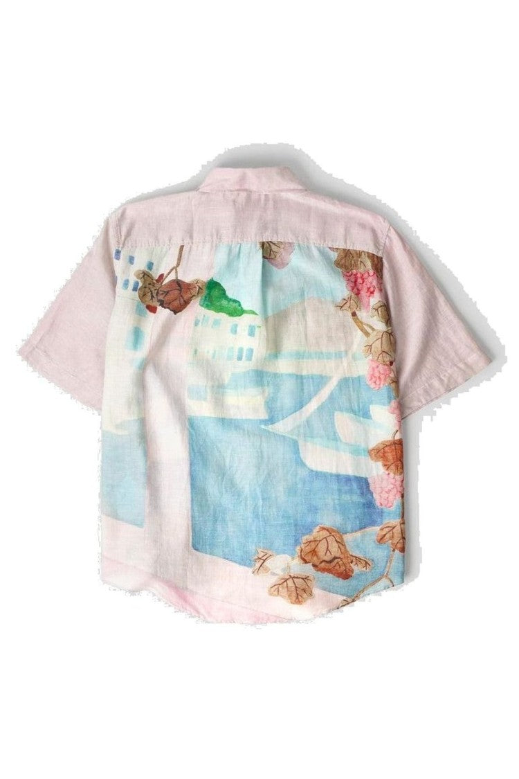 Abstract Print Short-Sleeved Shirt