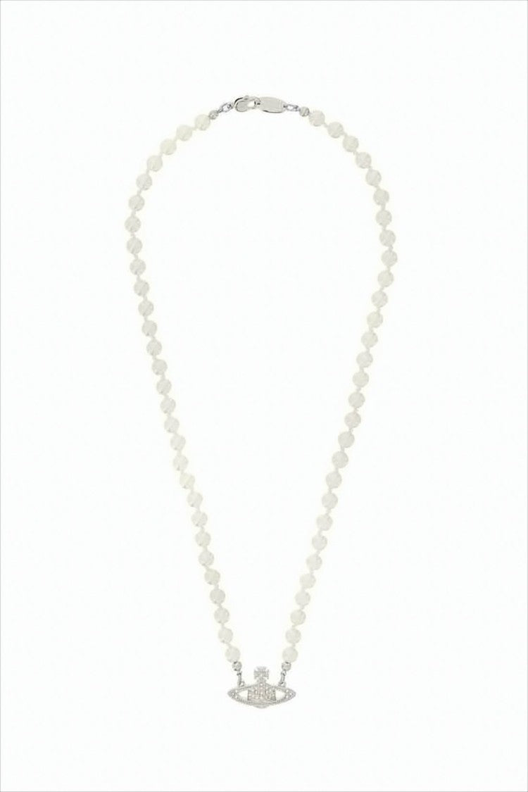 String Bead Necklace With Unique Pendant Detail