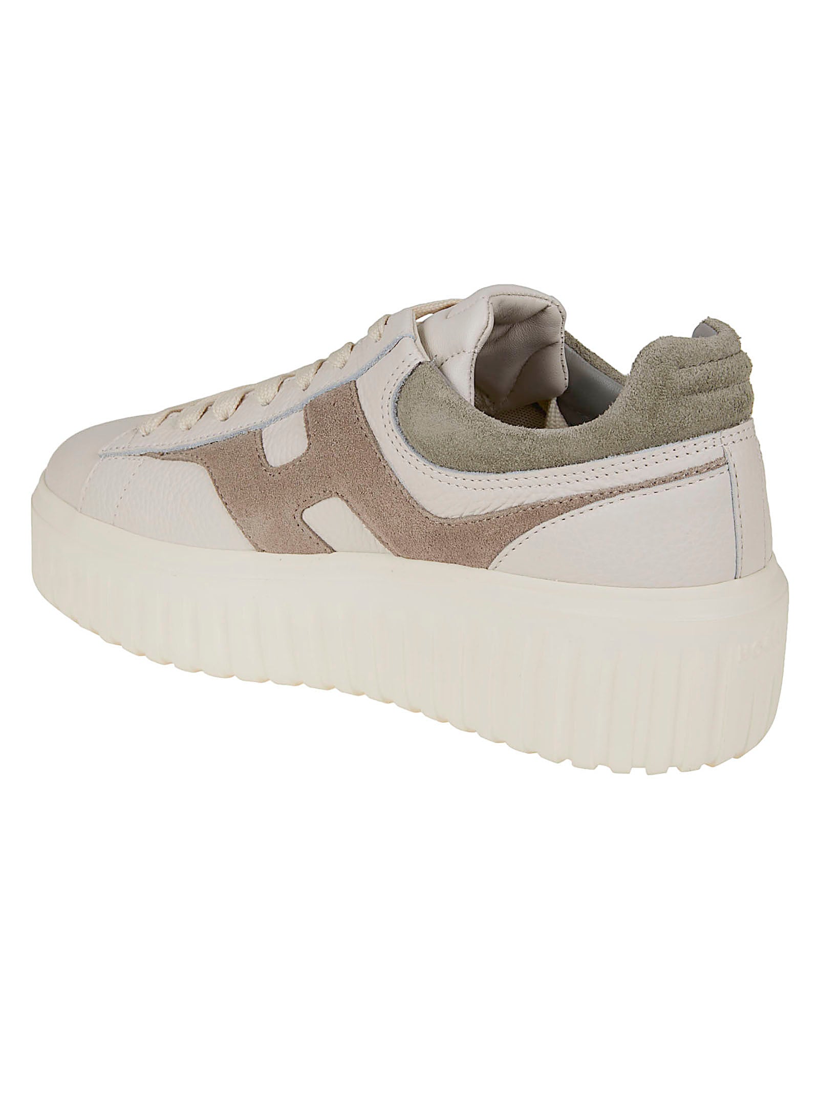 Calfskin Sneakers with Suede Panels and Sole