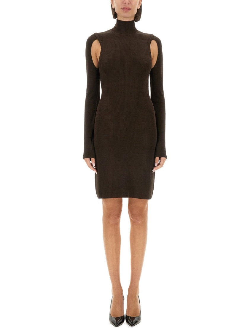 Ribbed Turtleneck Mini Dress