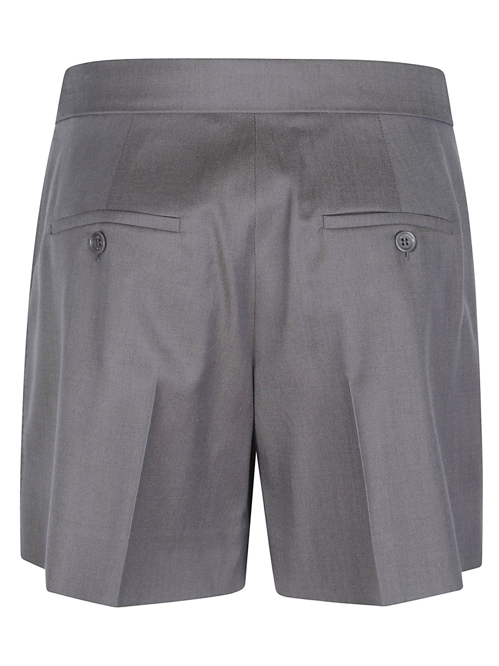 Tailored Grey Shorts with Structured Desig