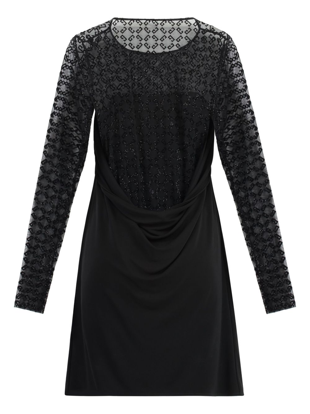 Mini Dress with Tulle Inserts