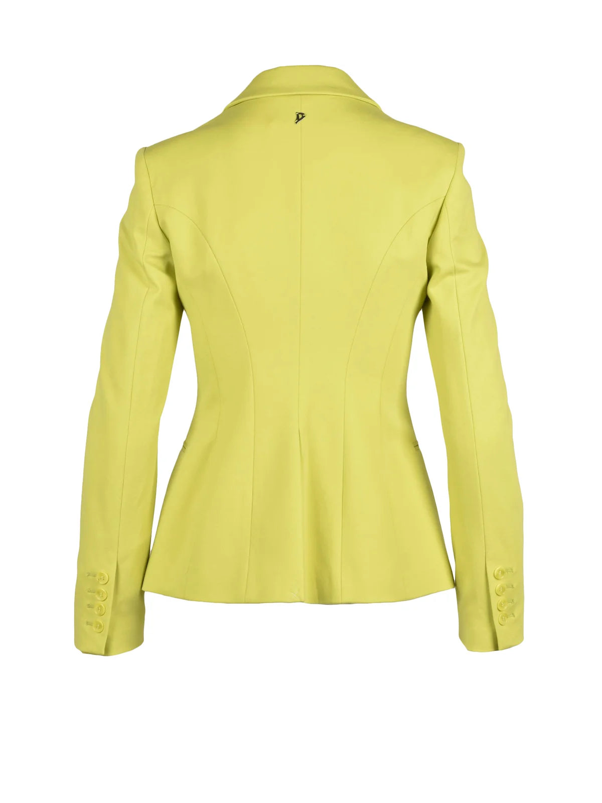 Green Viscose Polyamide Elastane Fitted Jacket